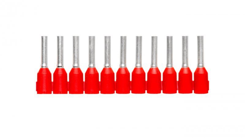 Końcówka tulejkowa 1mm2 czerwona izolowana AI 1,0-8 RD-S 1212523 /1000szt./