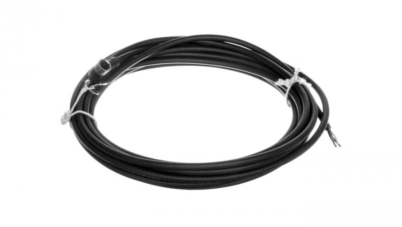 Złącze żeńskie M8 kątowe 4-piny kabel 5m PUR XZCP1041L5