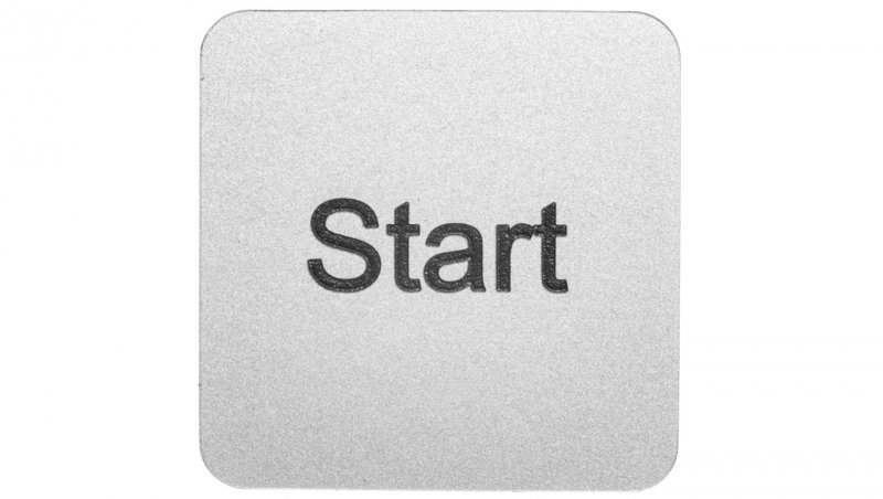 Etykieta opisowa samoprzylepna do kaset 22x22mm srebrna /START/ Sirius ACT 3SU1900-0AF81-0DT0