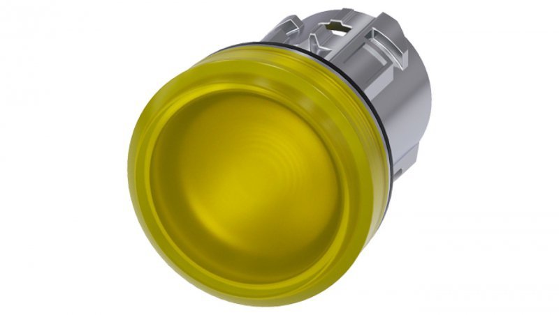 Główka lampki sygnalizacyjnej 22mm żółta metalowa IP69k Sirius ACT 3SU1051-6AA30-0AA0