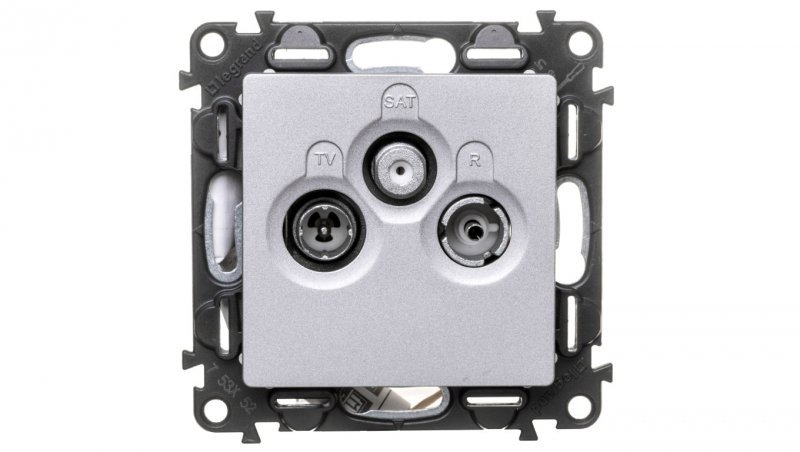 VALENA LIFE Gniazdo antenowe RTV/SAT końcowe aluminium 753352