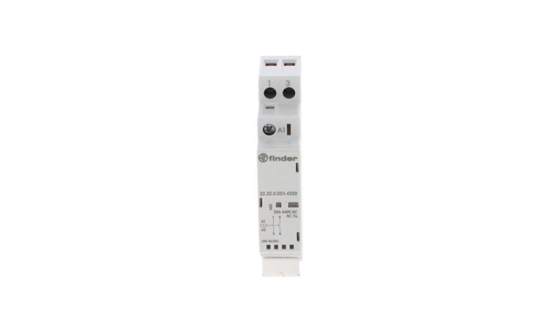 Stycznik modułowy 2Z 25A 24V AC/DC, wskaźnik zadziałania + LED, 17,5mm 22.32.0.024.4320