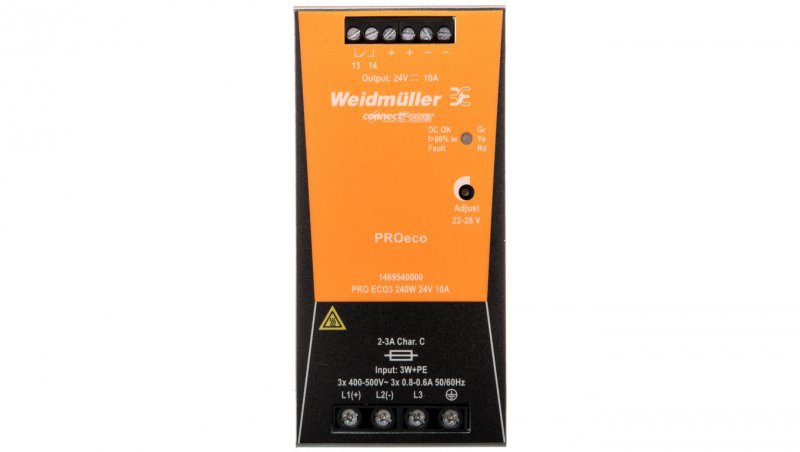 Zasilacz impulsowy trójfazowy 400-500V AC/24V DC 10A 240W PRO ECO3 240W 24V 10A 1469540000