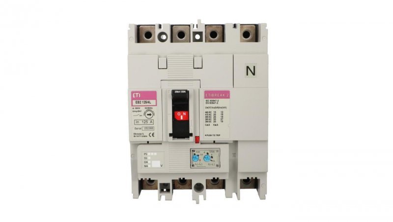 Wyłącznik mocy 4P 125A 25kA /wyzwalacz termo-magnetyczny/ EB2 125/4L 004671032