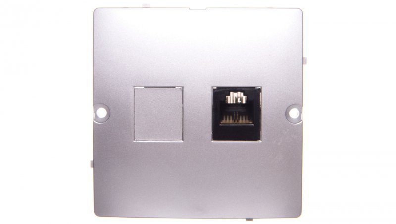 Simon Basic Gniazdo telefoniczne RJ11 srebrny mat BMTF1.02/43