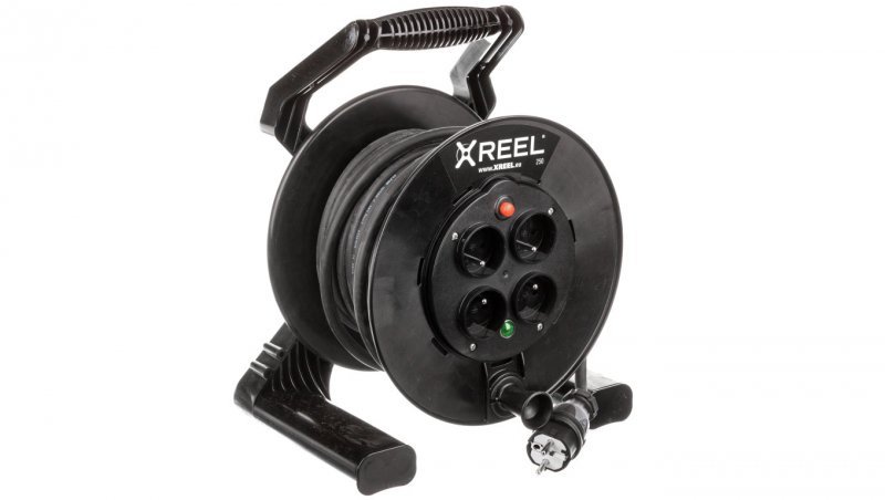 Przedłużacz bębnowy XREEL 20mb H05RR-F 3x2,5 IP20 4xGS 230V 92501T48223