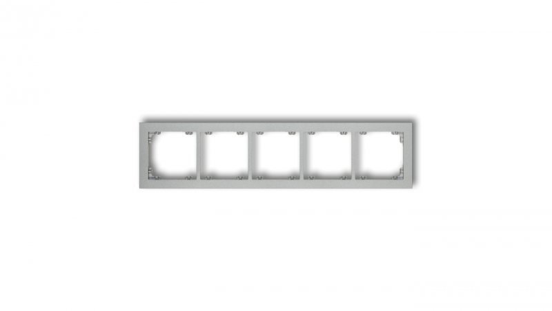 DECO Ramka pięciokrotna srebrny metalik 7DR-5