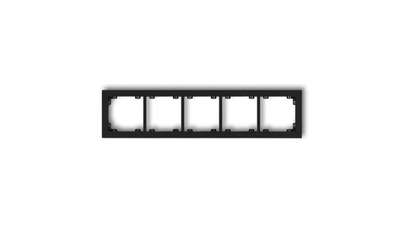 DECO Ramka pięciokrotna czarny mat 12DR-5