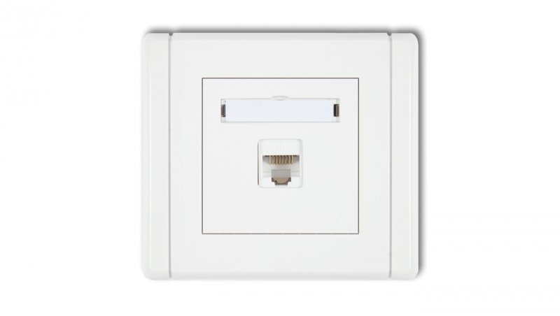 FLEXI Gniazdo komputerowe pojedyncze 1xRJ45, kat. 5e, 8-stykowe biały FGK-1