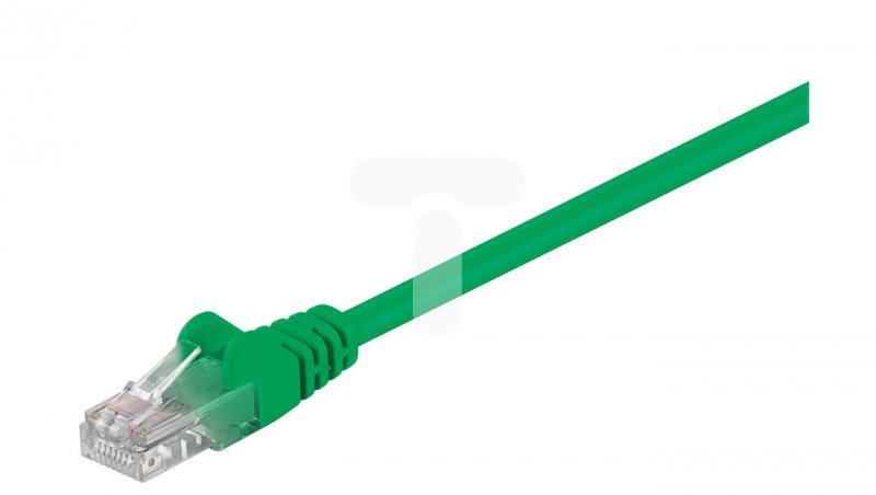 Kabel krosowy patchcord U/UTP kat.5e CCA zielony 5m 68378
