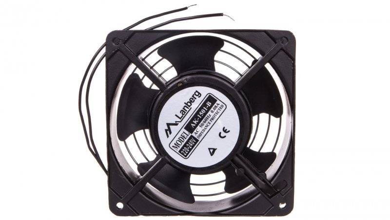Wentylator do szaf 19&#039;&#039; wiszących 230V 120x120x38mm czarny AK-1501-B