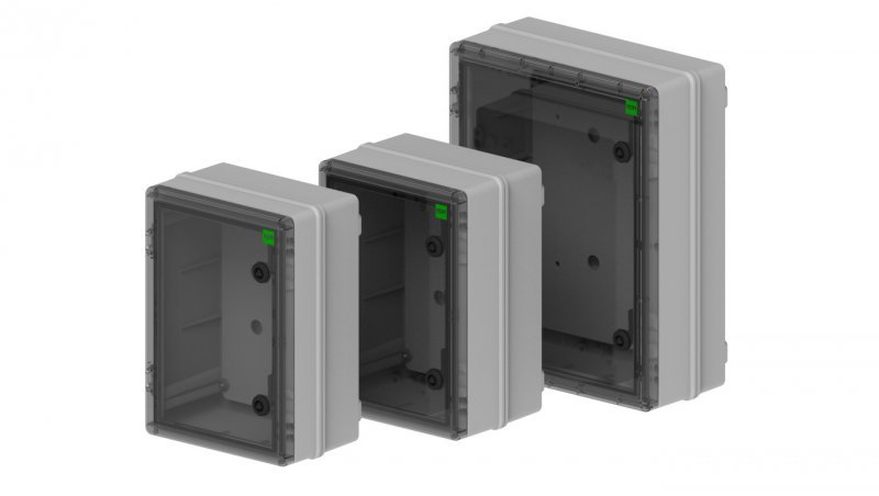 Szafka rozdzielcza INDUSTRIAL SR1 252x352x142mm 400V IP65 transparentna 2753-01
