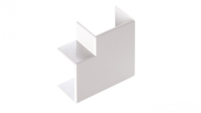Narożnik do kanałów kablowych płaski  AP 40x40 biały ECAP4040B