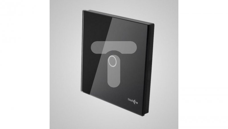 TouchMe Duży panel szklany, łącznik pojedynczy, czarny TM701B