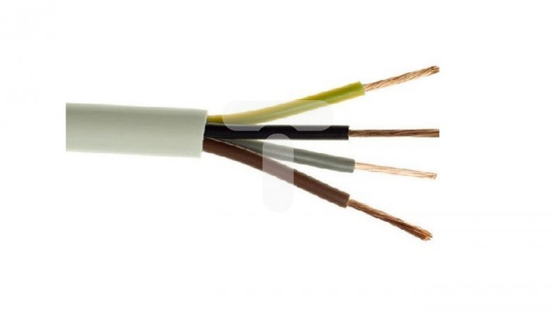 Przewód warsztatowy H05VV-F (OWY) 4x2,5 żo biały /50m/