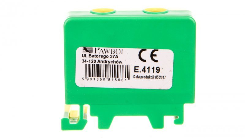 Złączka szynowa ochronna 1x50mm2 zółto-zielona E.4119