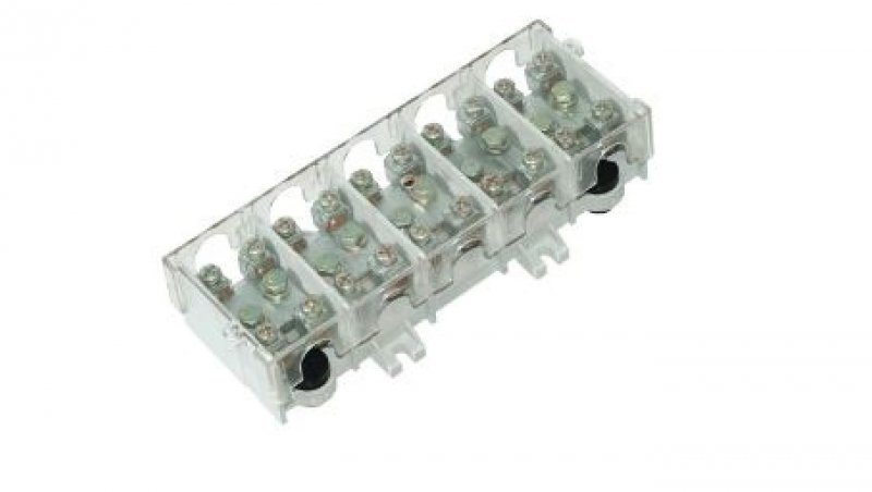 Listwa zaciskowa LG 5x25/16 termoplastyczna z osłoną TH35 E.4029