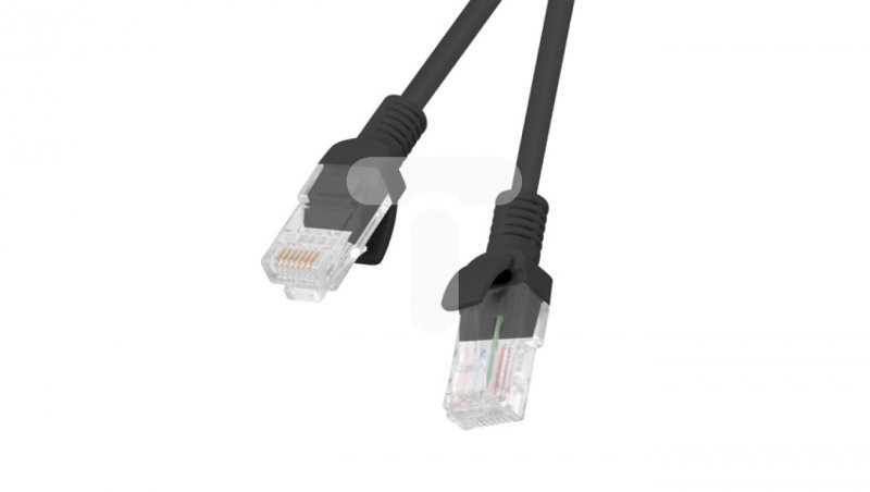 Kabel krosowy patchcord U/UTP kat.5e 1m czarny PCU5-10CC-0100-BK