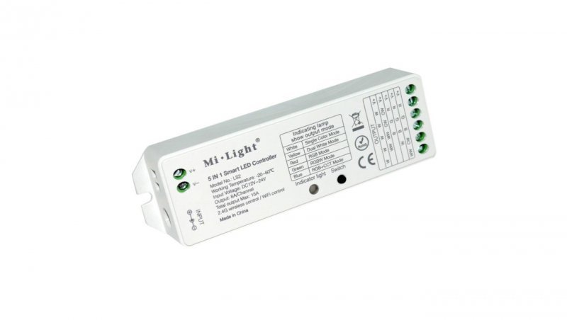 Kontroler led RGBWW RF 5-in-1 8 strefowy 2,4ghz MI-Light RGB + CW-WW RGB+CCT