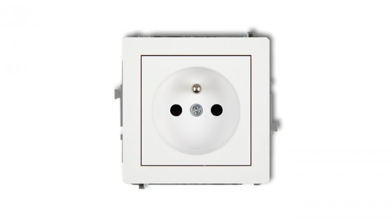 DECO Gniazdo pojedyncze z/u 2P+Z biały mat 25DGP-1z