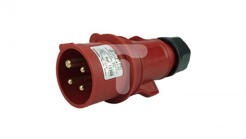 Wtyczka przenośna 16A 4P 400V czerwona IP44 SpeedPRO 13300