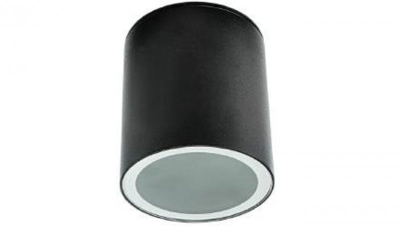 Oprawa sufitowa SHOWER-O-B MINI 1xgu10 czarna natynkowa nad prysznic hermetyczna ip44