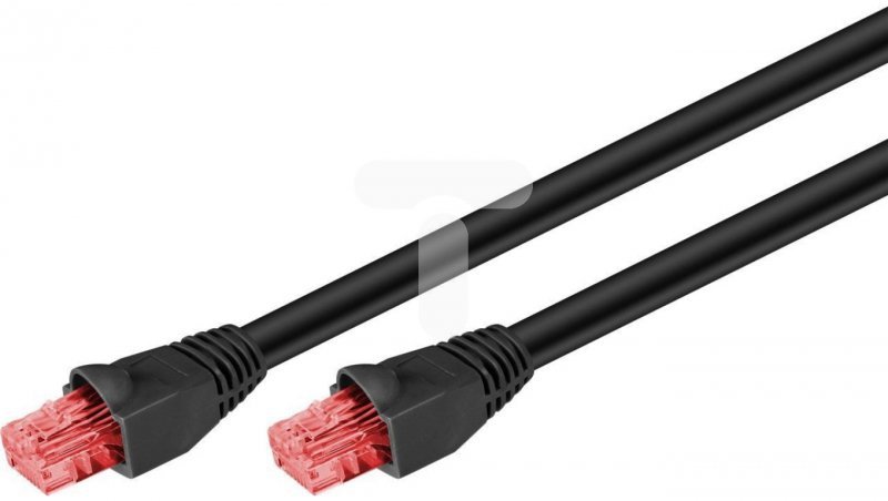 Kabel krosowy outdoor patchcord U/UTP kat.6 CU czarny 15m 55433