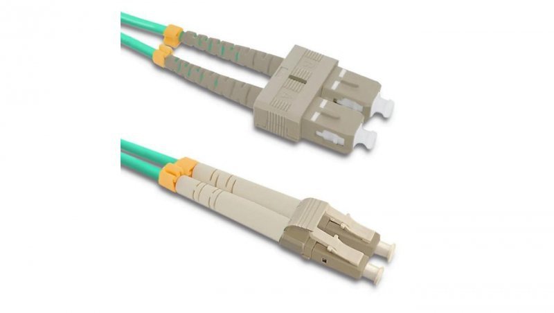 Qoltec Patchcord światłowodowy LC/UPC - SC/UPC Multimode 50/125 OM4 Duplex 3m