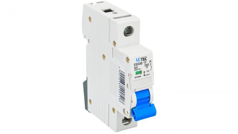 Wyłącznik nadprądowy 1P B 20A 6kA AC LC-Tec EBS9B-1B/20 LCTEC-EBS9B-1B/20