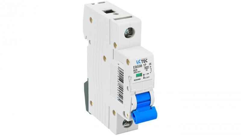 Wyłącznik nadprądowy 1P B 25A 6kA AC LC-Tec EBS9B-1B/25 LCTEC-EBS9B-1B/25