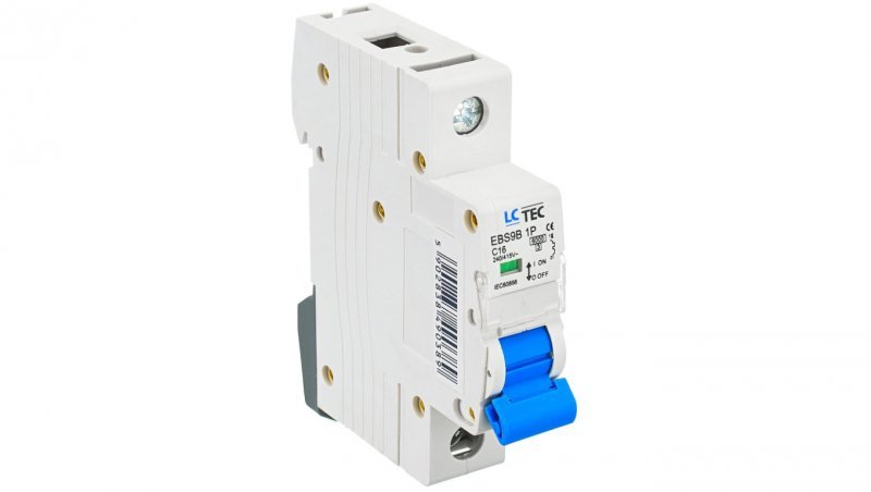 Wyłącznik nadprądowy 1P C 16A 6kA AC LC-Tec EBS9B-1C/16 LCTEC-EBS9B-1C/16