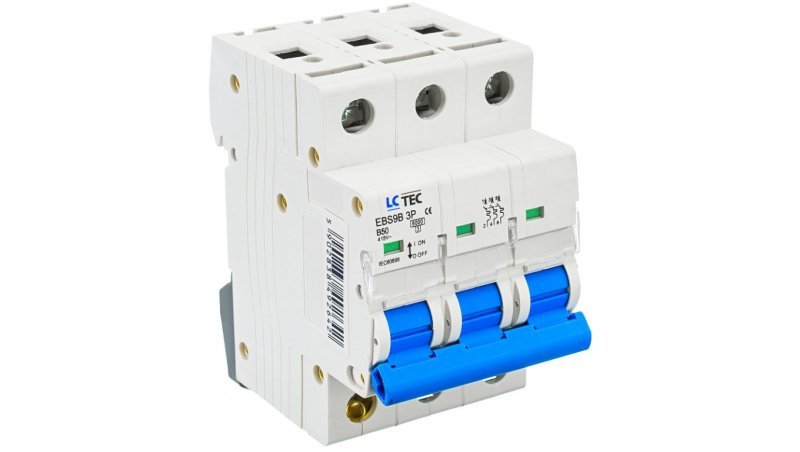 Wyłącznik nadprądowy 3P B 50A 6kA AC LC-Tec EBS9B-3B/50 LCTEC-EBS9B-3B/50