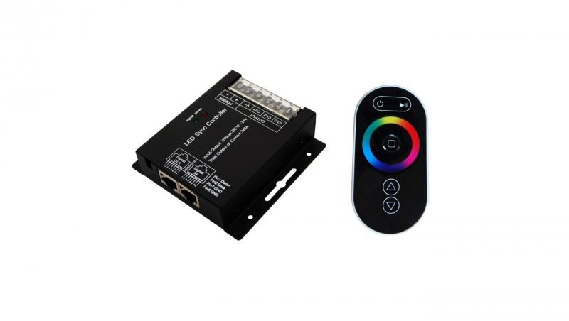 Kontroler sterownik RGB RF dotykowy 288W 12/24VDC czarny radiowy 433.92MHz