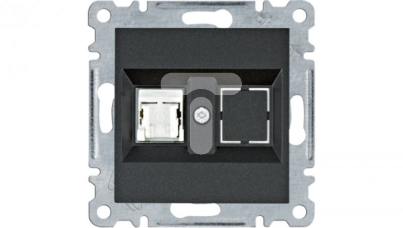 Lumina Gniazdo komputerowe pojedyczne RJ45 kat.6 UTP czarne WL2153
