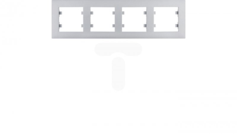 Lumina intense Ramka 4-krotna pozioma srebrna WL5742