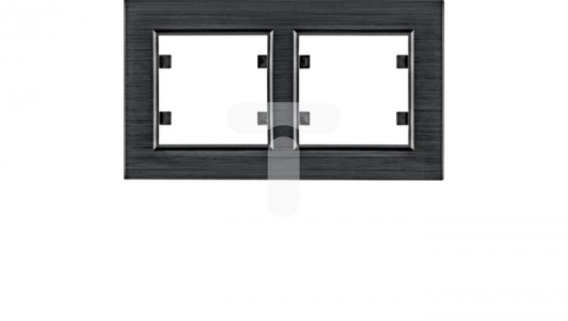 Lumina passion Ramka 2-krotna pozioma aluminium czarne WL9223