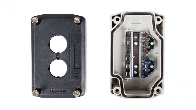 Obudowa kasety 2-otworowa 22mm szara IP65 XALD02
