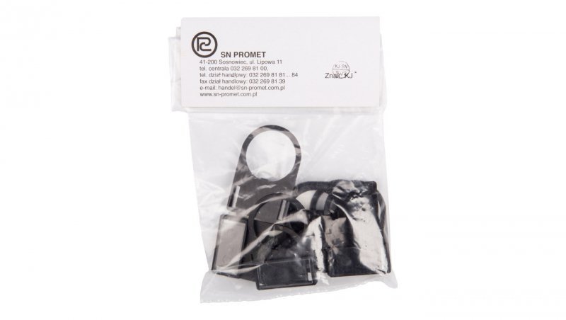 Szyld opisowy na przycisk 30mm czarny W0-TI-30 (10szt.)