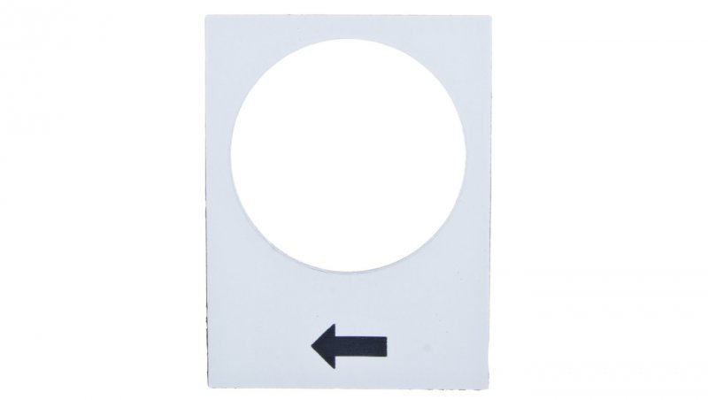 Tabliczka opisowa biała prostokątna 30x40mm PODNOSZENIE WOLNO  ZB2BY4901