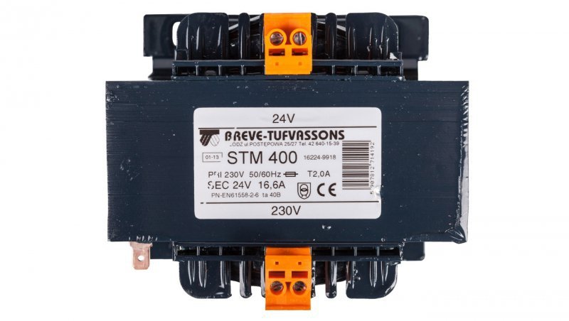 Transformator 1-fazowy STM 400VA 230/24V 16224-9918
