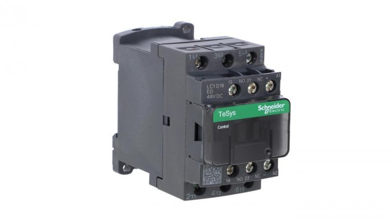 Stycznik mocy 18A 3P 48V DC 1Z 1R LC1D18ED