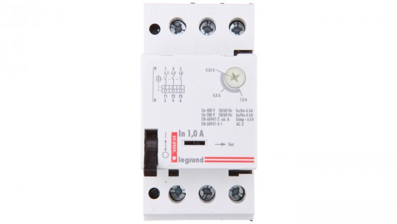 Wyłącznik silnikowy 3P 0,25kW 0,63-1A M 250 1 606804