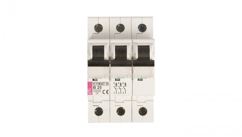 Wyłącznik nadprądowy 3P B 25A 10kA AC ETIMAT10 002125718