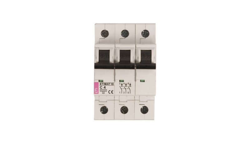 Wyłącznik nadprądowy 3P C 4A 10kA AC ETIMAT10 002135710
