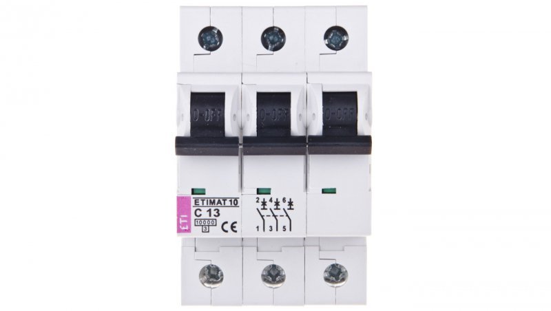 Wyłącznik nadprądowy 3P C 13A 10kA AC ETIMAT10 002135715