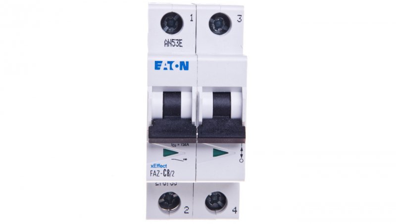 Wyłącznik nadprądowy 2P C 8A 15kA AC FAZ C8/2 278755