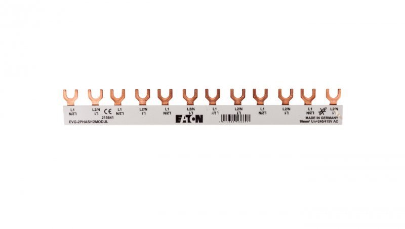 Szyna łączeniowa 2P 63A 10mm2 widełkowa (12 mod.) EVG-2PHAS/12MODUL 215641