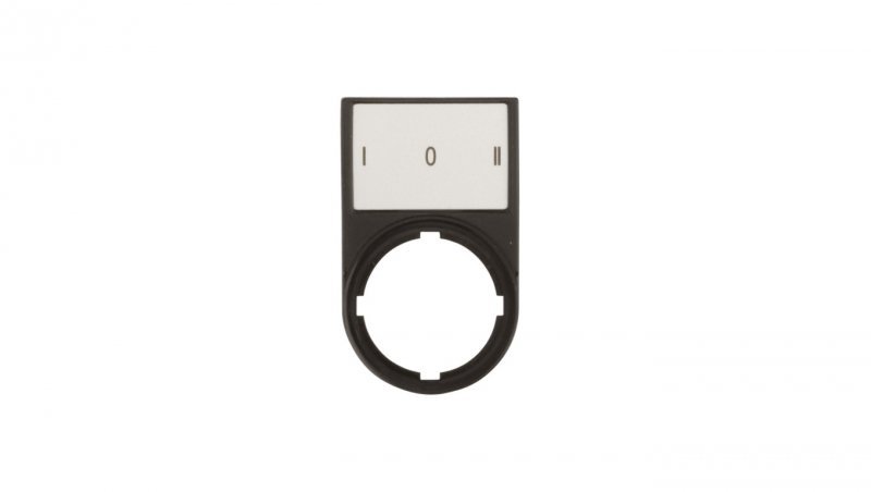 Tabliczka opisowa I-0-II 50x30mm czarna prostokątna M22S-ST-X93 216486