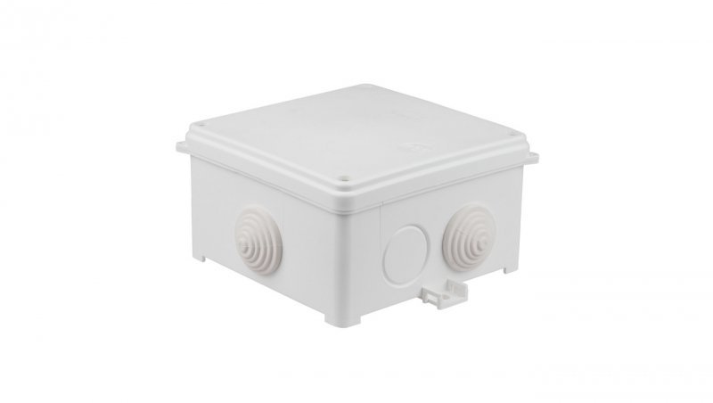 Puszka n/t hermetyczna pusta 112x112x63mm IP55 biała N 110x110 samogasnąca bezhalogenowa 35130206