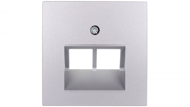 Berker B1/B5/B7 GLAS Plakietka do gniazda teleinformatycznego UAE /RJ11, RJ45/ aluminium 14091404